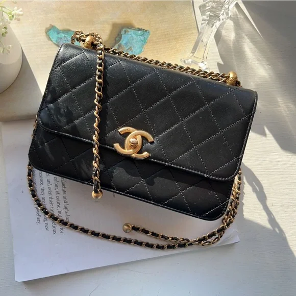 CHANEL Bags Chanel Calfskin Quilted Mini Vintage Flap With Adjustable Strap Black Poshmark